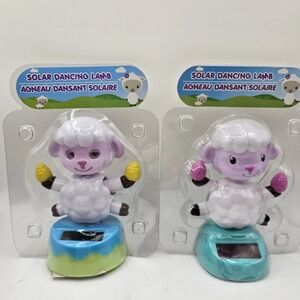 Solar Dancing Lamb Toy - Pink and White - Cute Kids Toy